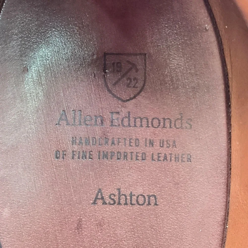 Allen Edmonds Shoes Mens Size 15 Brown Derby Ashton Leather Dress Made In USA